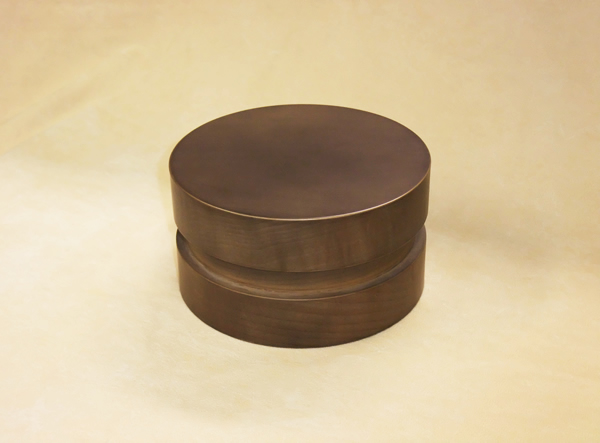 scatola rotonda in legno
